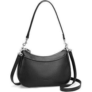 Anti Theft Genuine Leather Crossbody Bags For Women Black Shoulder Purses